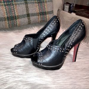 BUMPER peep toe heels 6